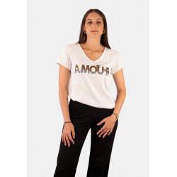 T SHIRT COL V AMOUR