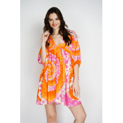 ROBE COURTE TIE AND DYE