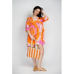 ROBE COURTE TIE AND DYE