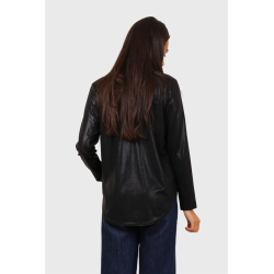 BLOUSE NOIRE BRILLANTE ESPERIA